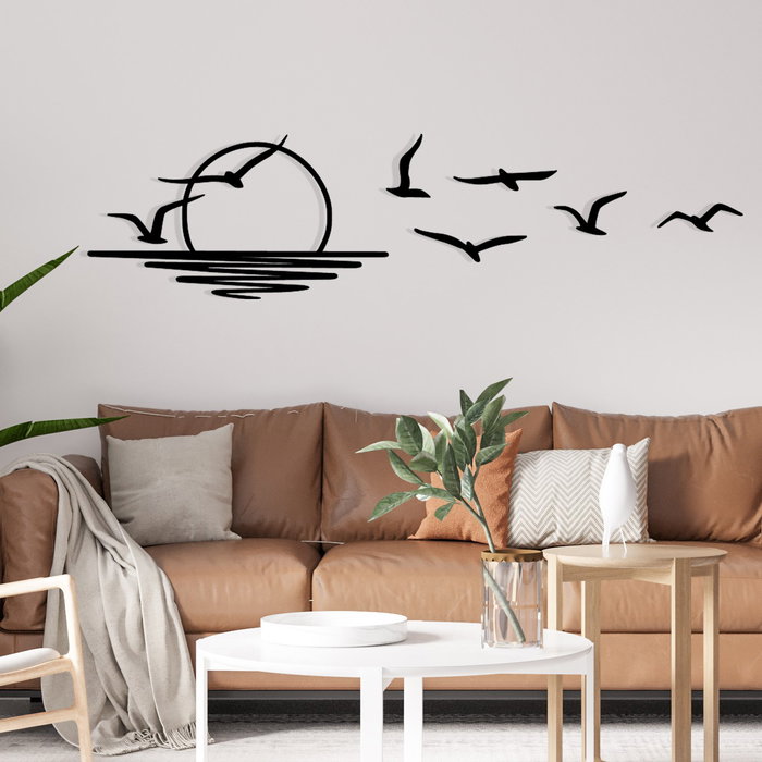 Wallity Spiaggia Escultura de pared en Negro
